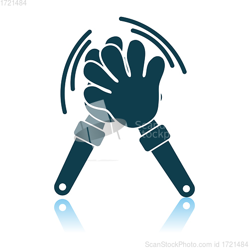 Image of Football Fans Clap Hand Toy Icon