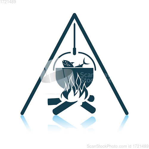 Image of Icon of fire and fishing pot