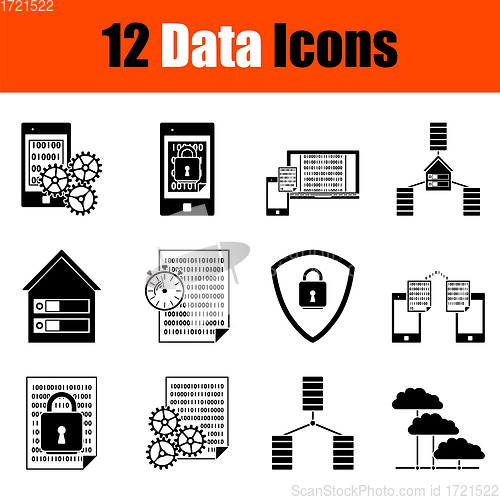 Image of Data Icon Set