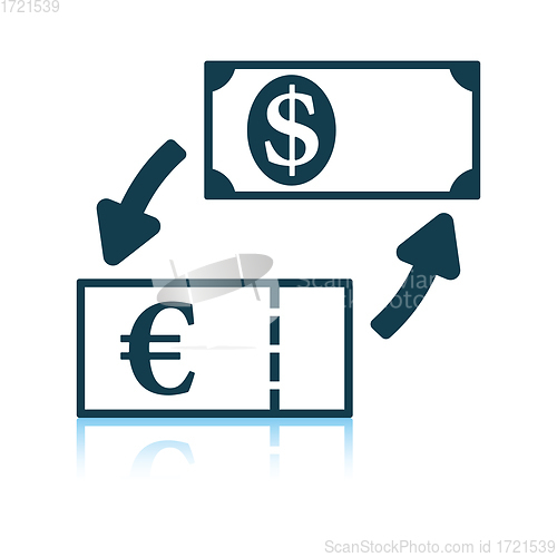 Image of Currency dollar and euro exchange icon