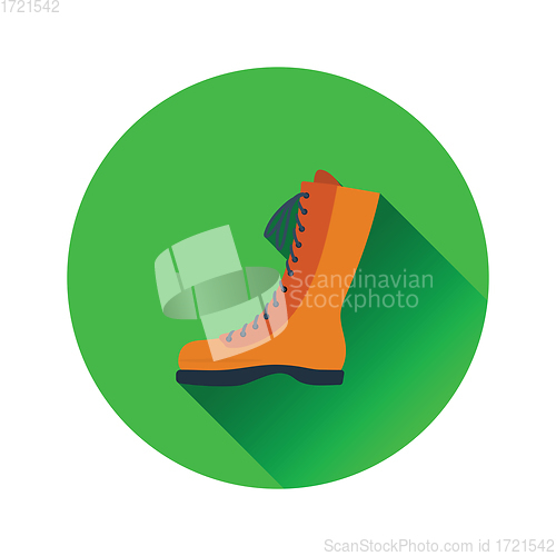 Image of Flat design icon of hiking boot