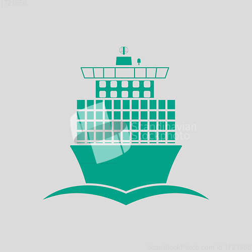 Image of Container Ship Icon Front View