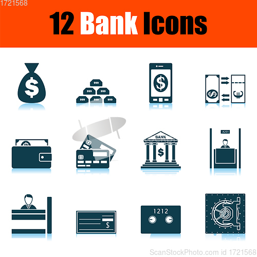 Image of Bank Icon Set