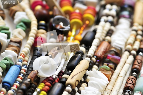 Image of Wood and seashell bead necklaces