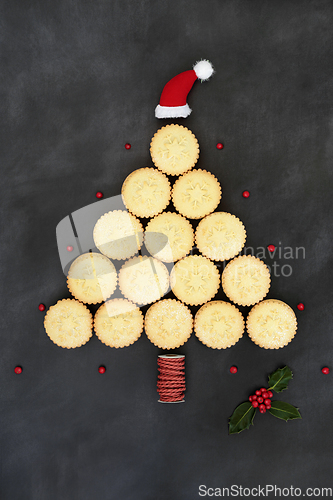 Image of Abstract Mince Pie Christmas Tree Concept Shape