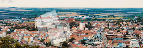 Image of Mikulov city and castle, Czech Republic