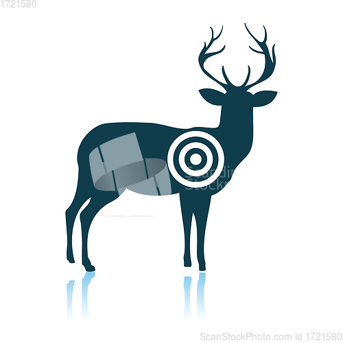 Image of Deer Silhouette With Target