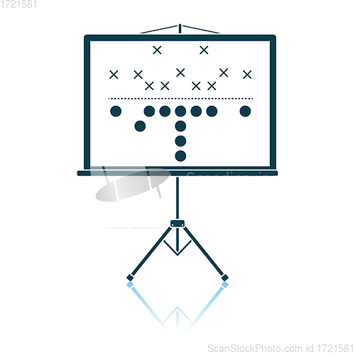 Image of American Football Game Plan Stand Icon