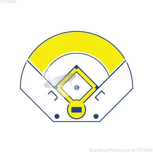 Image of Baseball field aerial view icon