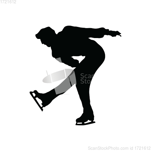 Image of Figure skate man silhouette