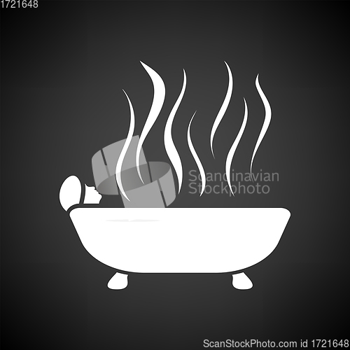 Image of Woman Lying In Bathtub Icon