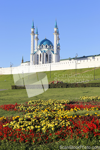 Image of Beautiful view of the Kazan Kremlin with the Kul Sharif mosque