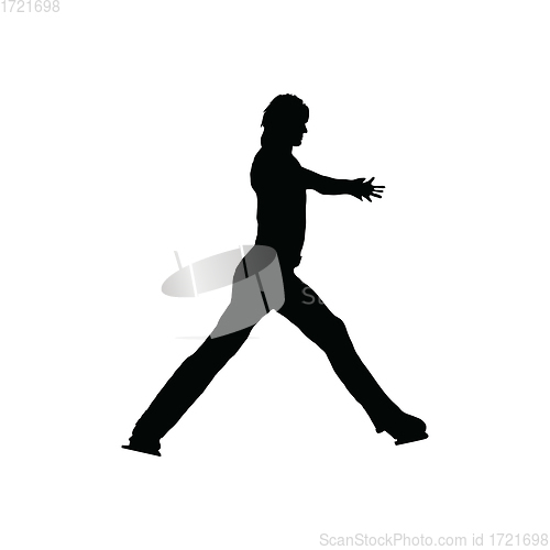 Image of Figure skate man silhouette