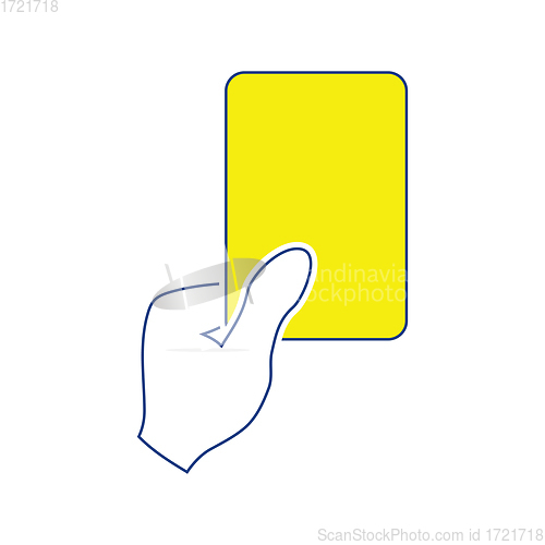 Image of Icon of football referee hand with red card