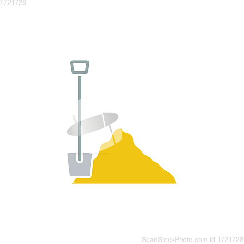 Image of Icon of Construction shovel and sand