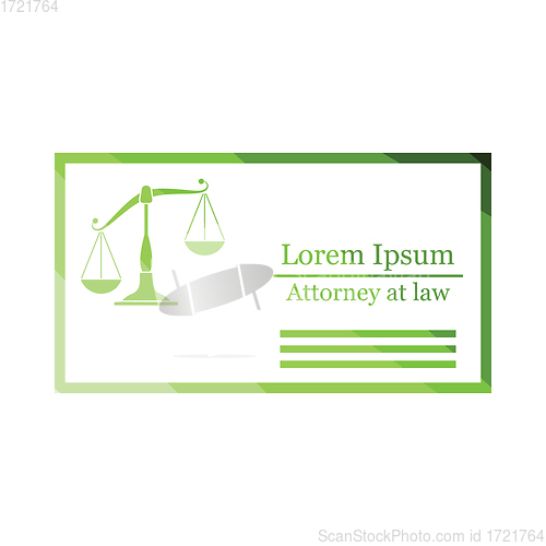 Image of Lawyer business card icon