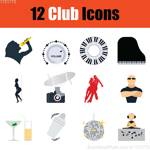 Image of Set of Night club icons