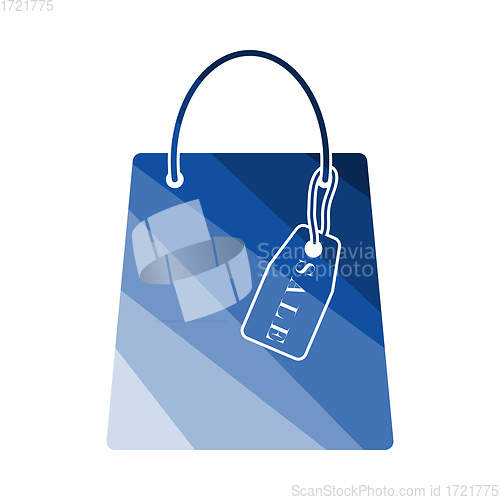 Image of Shopping Bag With Sale Tag Icon