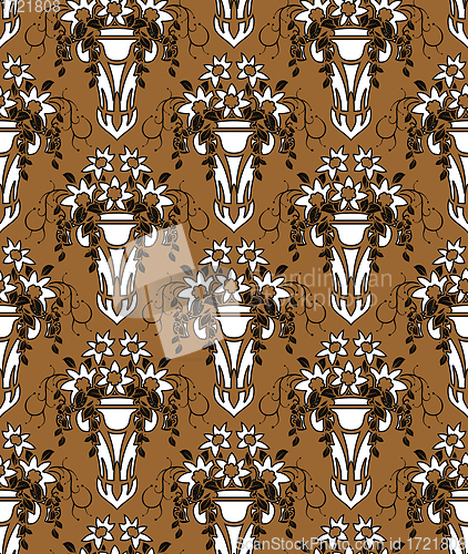 Image of Damask Seamless Outline Pattern