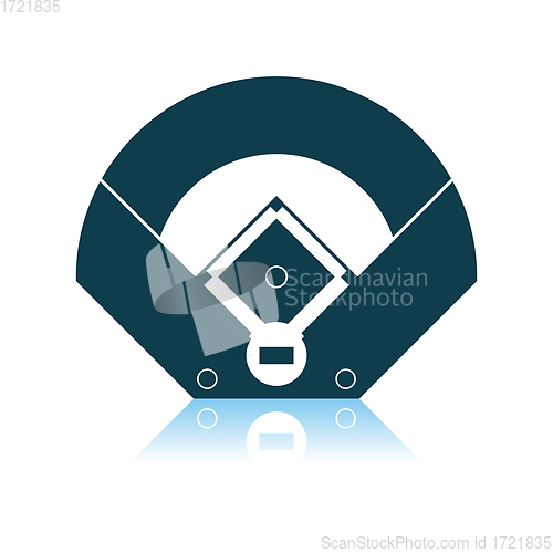 Image of Baseball Field Aerial View Icon