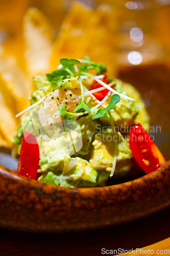 Image of avocado and shrimps salad