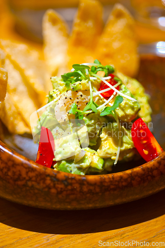 Image of avocado and shrimps salad