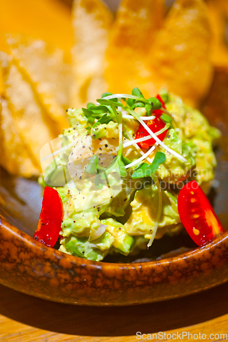 Image of avocado and shrimps salad