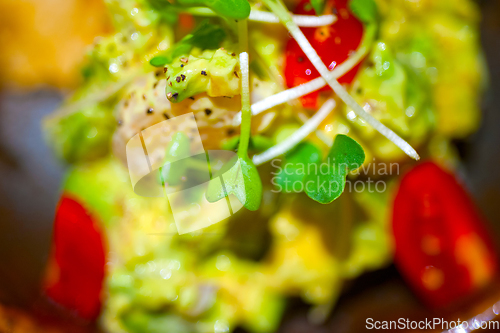 Image of avocado and shrimps salad