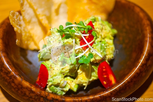 Image of avocado and shrimps salad