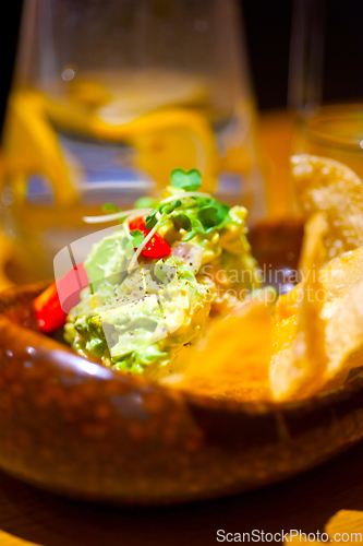 Image of avocado and shrimps salad