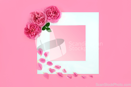 Image of Be My Valentine Rose Abstract Background Frame