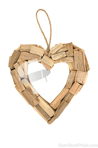 Image of Heart Shape Driftwood Wreath Symbol of Love