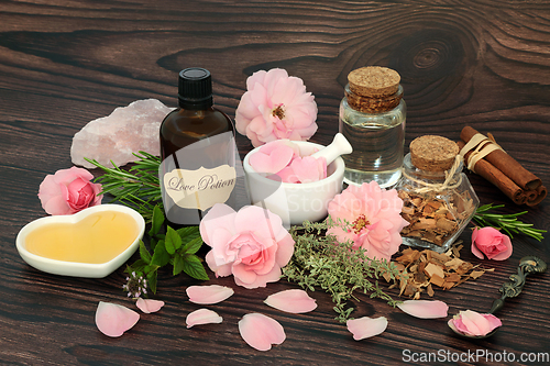 Image of Romantic Occult Love Potion Magic Spell Ingredients 