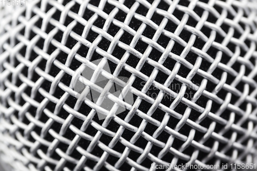 Image of metal microphone