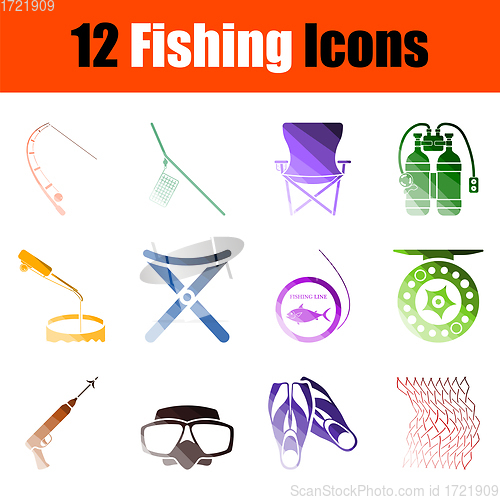 Image of Fishing Icon Set