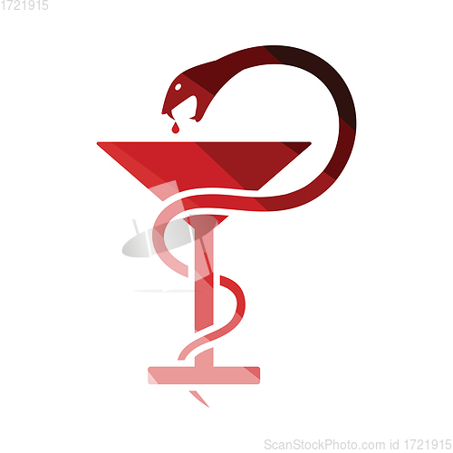 Image of Medicine sign with snake and glass icon