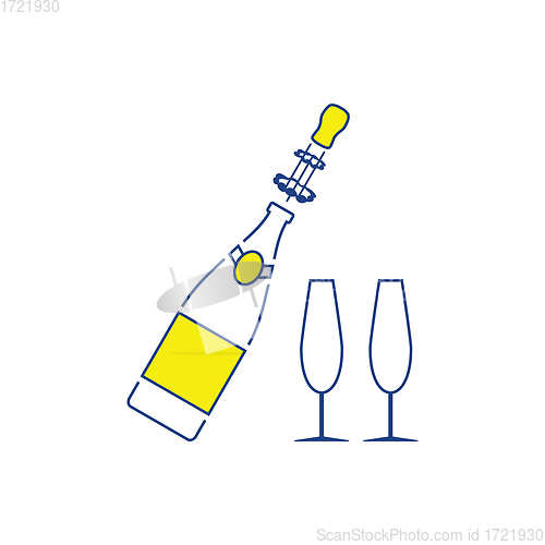 Image of Party champagne and glass icon