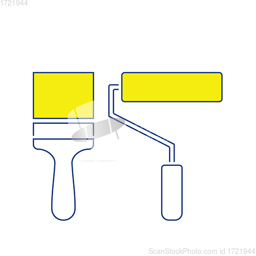 Image of Icon of construction paint brushes