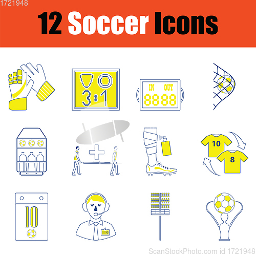 Image of Football icon set