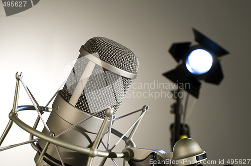 Image of Microphone in studio.