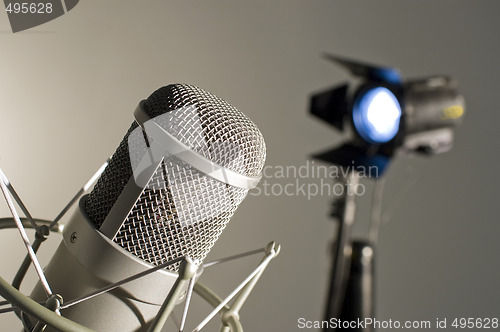 Image of Microphone in studio.