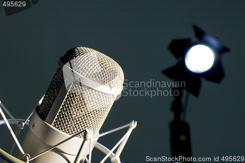 Image of Microphone in studio.