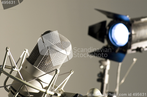 Image of Microphone in studio.