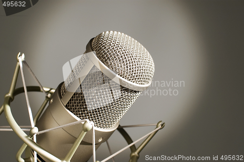 Image of Microphone in studio.