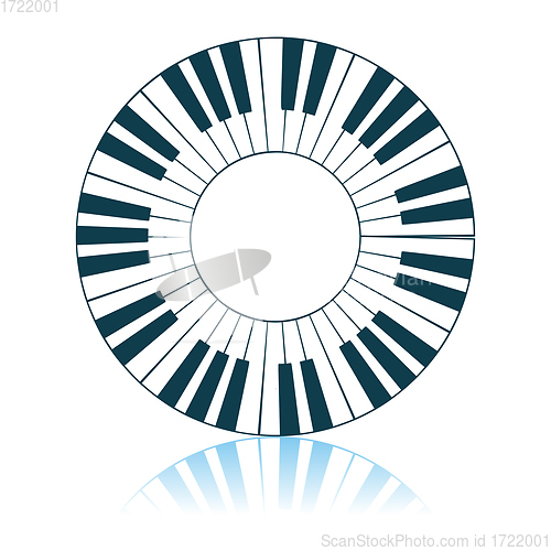 Image of Piano Circle Keyboard Icon