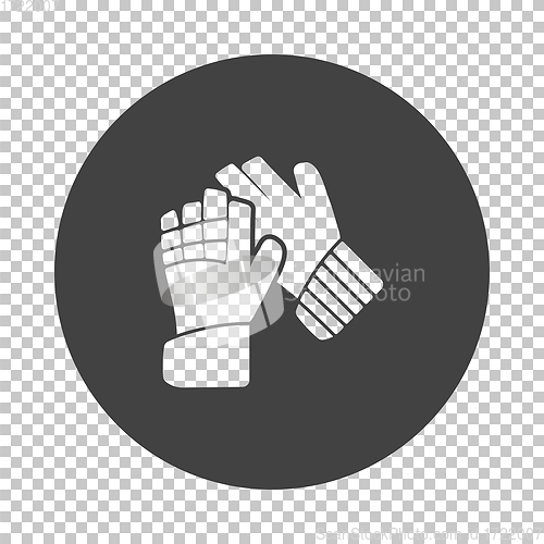 Image of Soccer goalkeeper gloves icon
