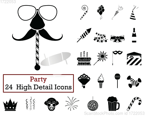 Image of Set of 24  Party Icons.