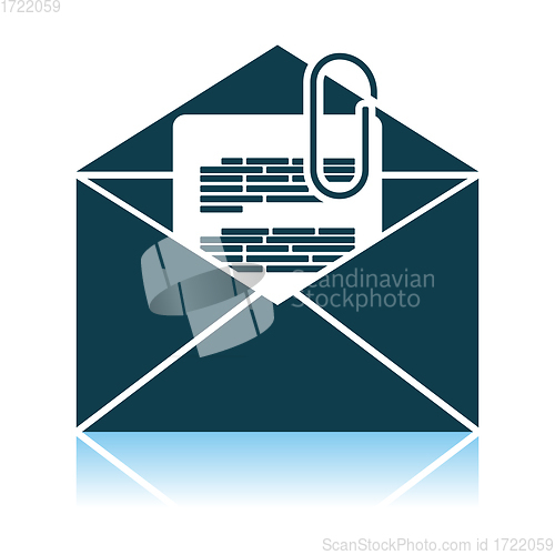 Image of Mail With Attachment Icon
