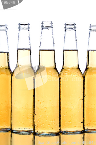 Image of beer bottles closeup