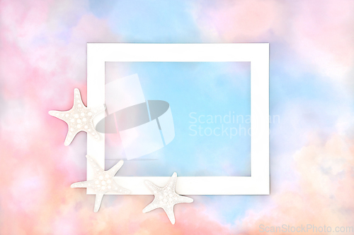 Image of Rainbow Sky Creative Vacation Background Border  